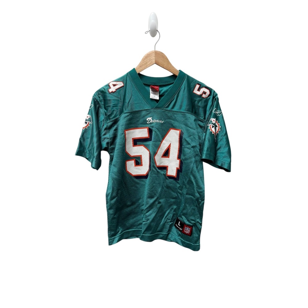 Reebok‎ Miami Dolphins Zach Thomas 54 Jersey Youth Large Aqua Teal NFL